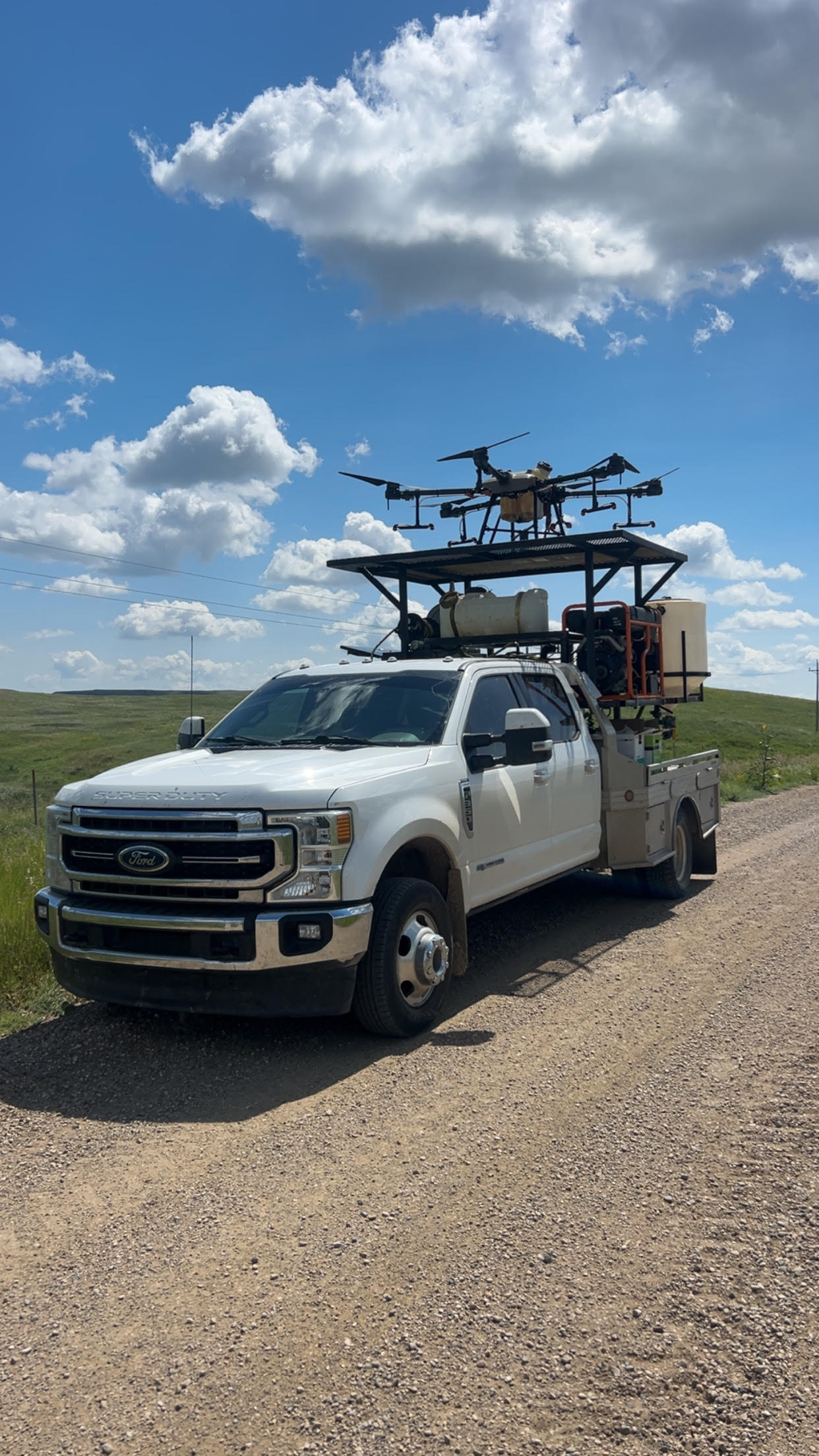 Licensed drone spraying for agricultural and weed control applications